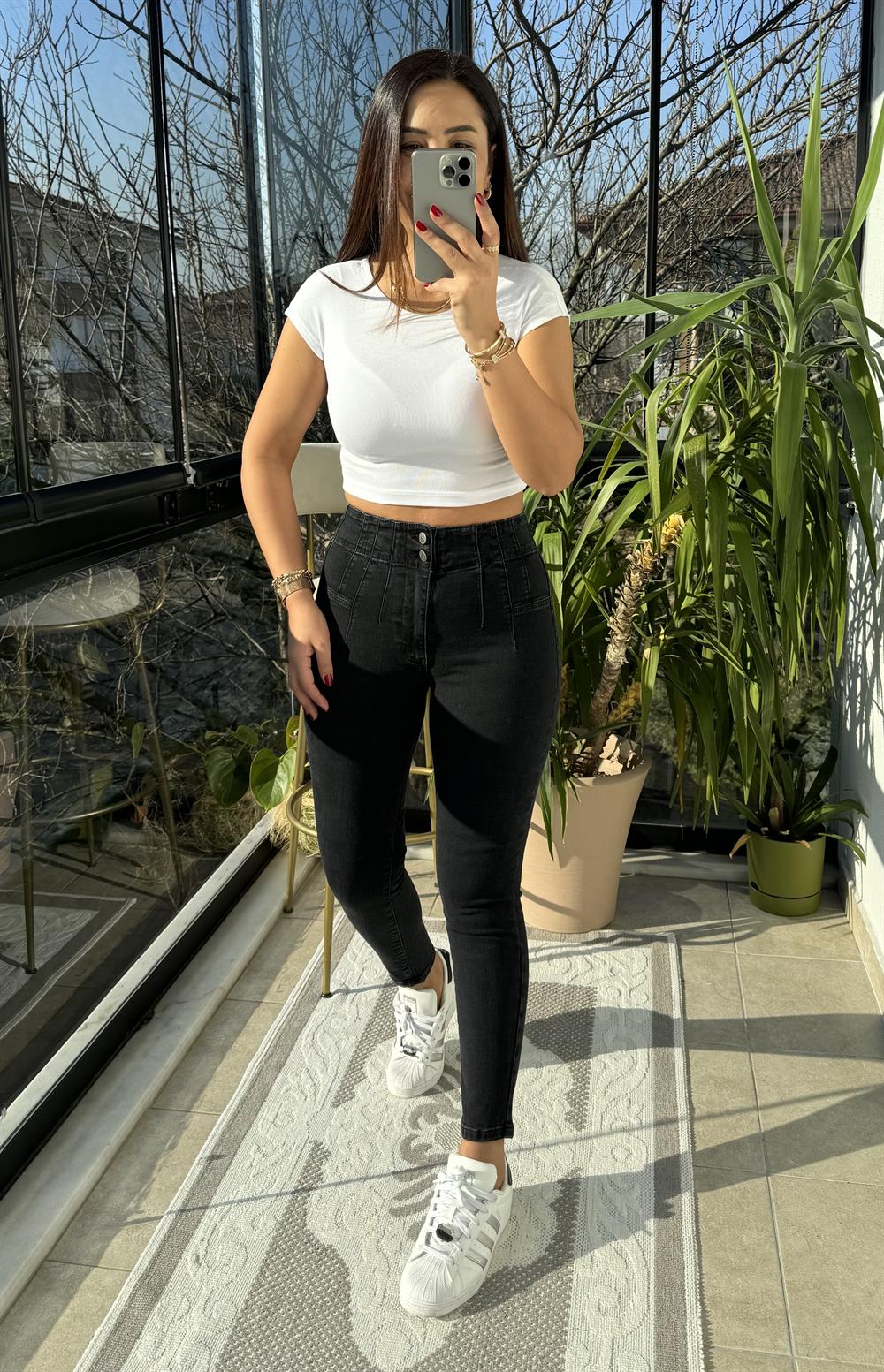 Pensli Skinny Kot Pantolon Antrasit