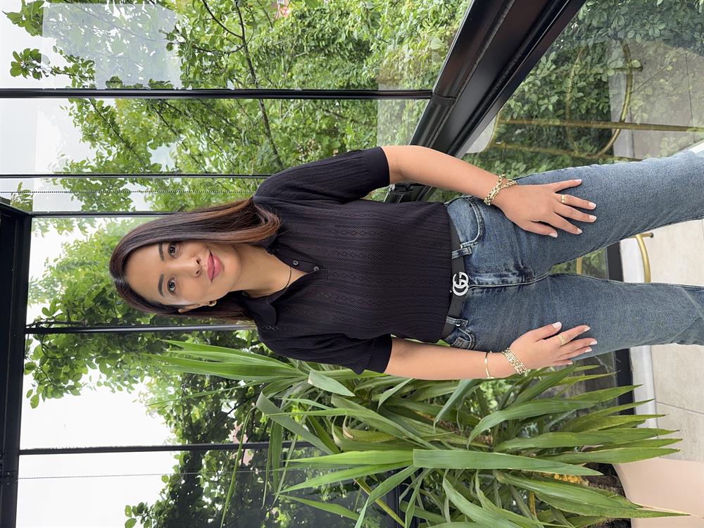 Polo Yaka Ajurlu Kısa Kol Triko Siyah