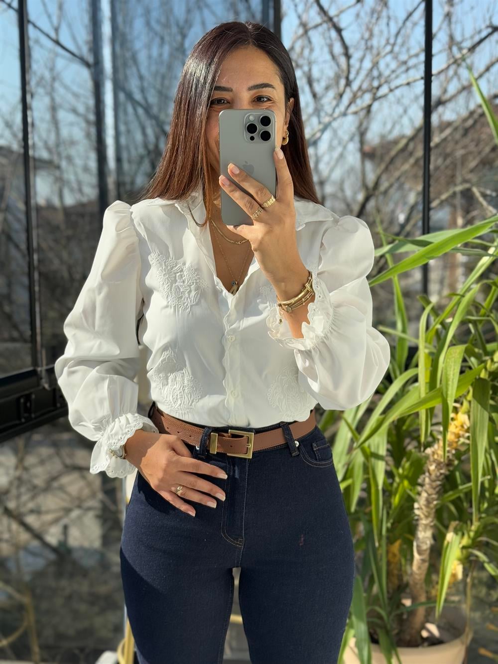 Prenses Gömlek Beyaz