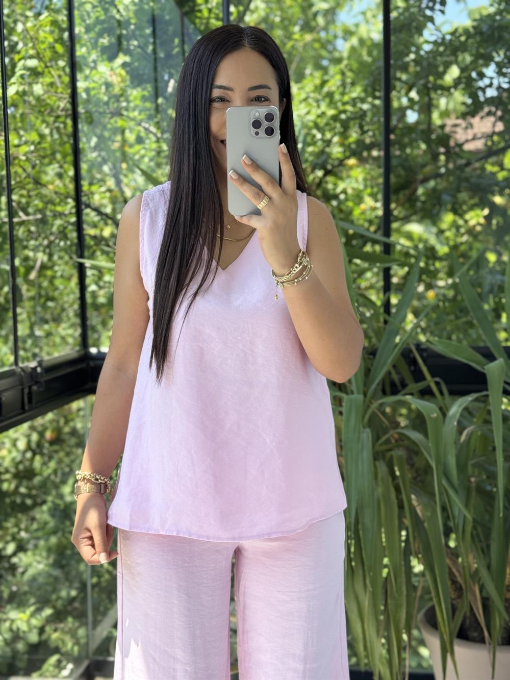 Sıfır Kol Cupra Takım Pembe