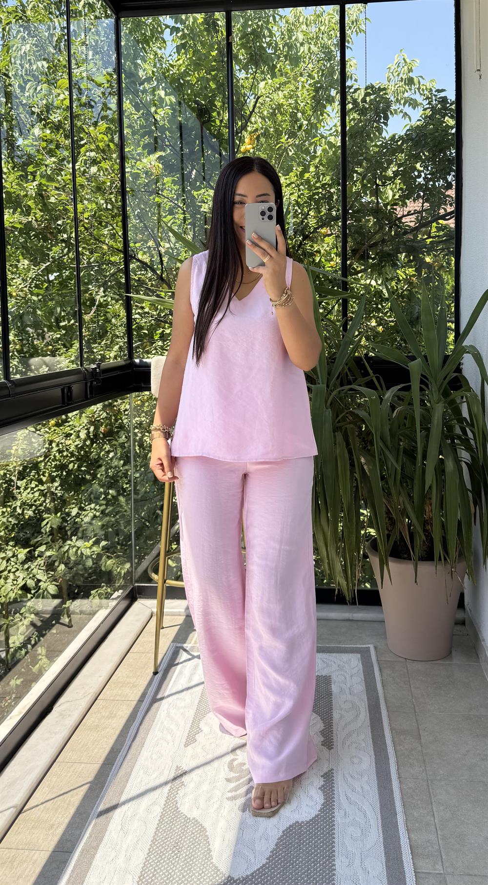 Sıfır Kol Cupra Takım Pembe