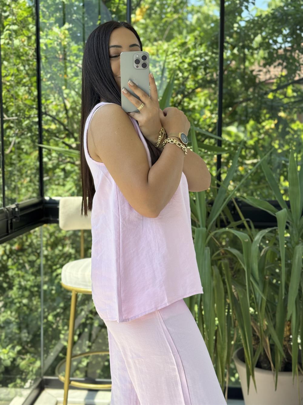 Sıfır Kol Cupra Takım Pembe