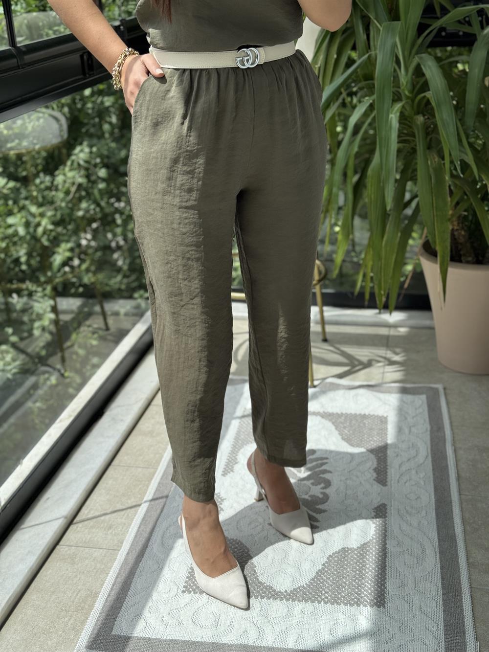 Sıfır Kol Tensel Takım Haki Yeşili