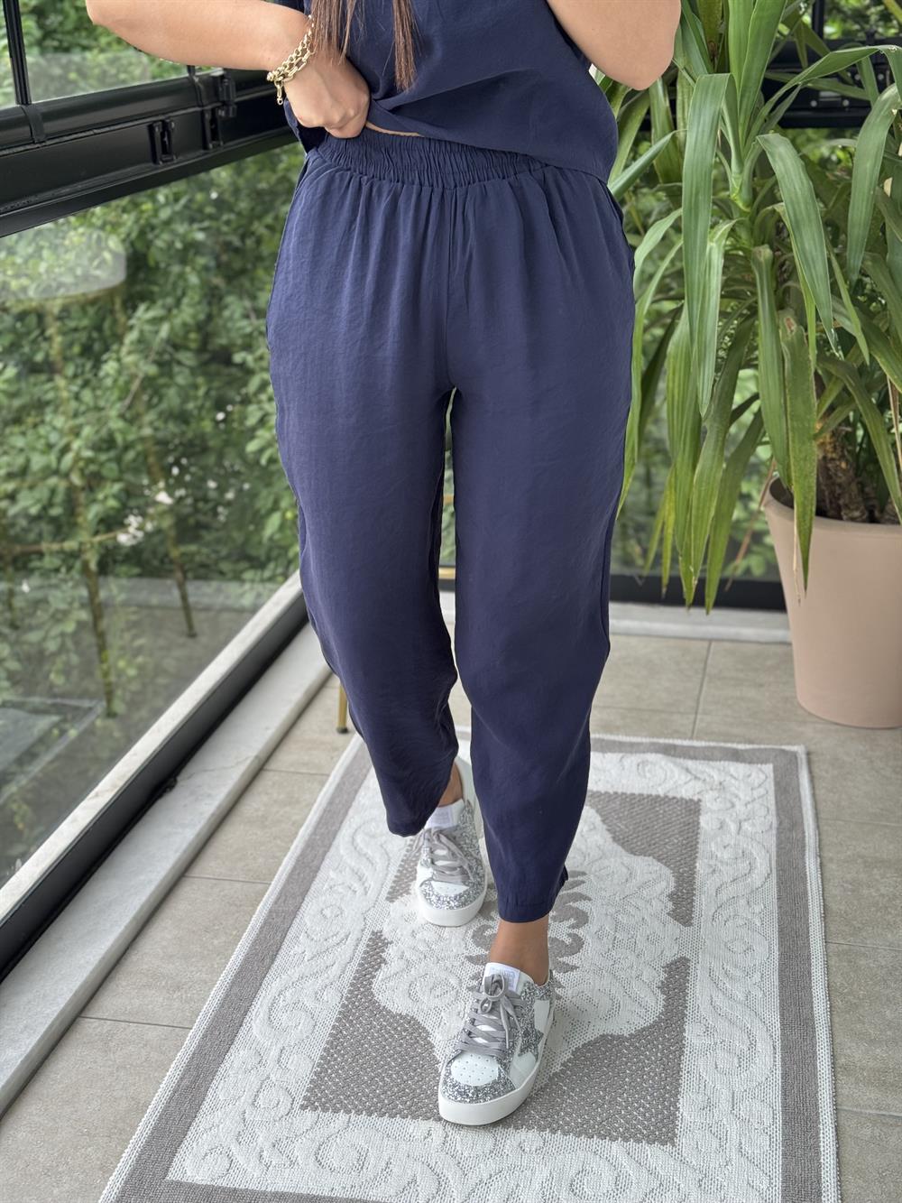 Sıfır Kol Tensel Takım Lacivert