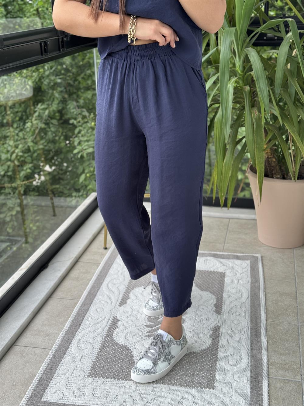 Sıfır Kol Tensel Takım Lacivert