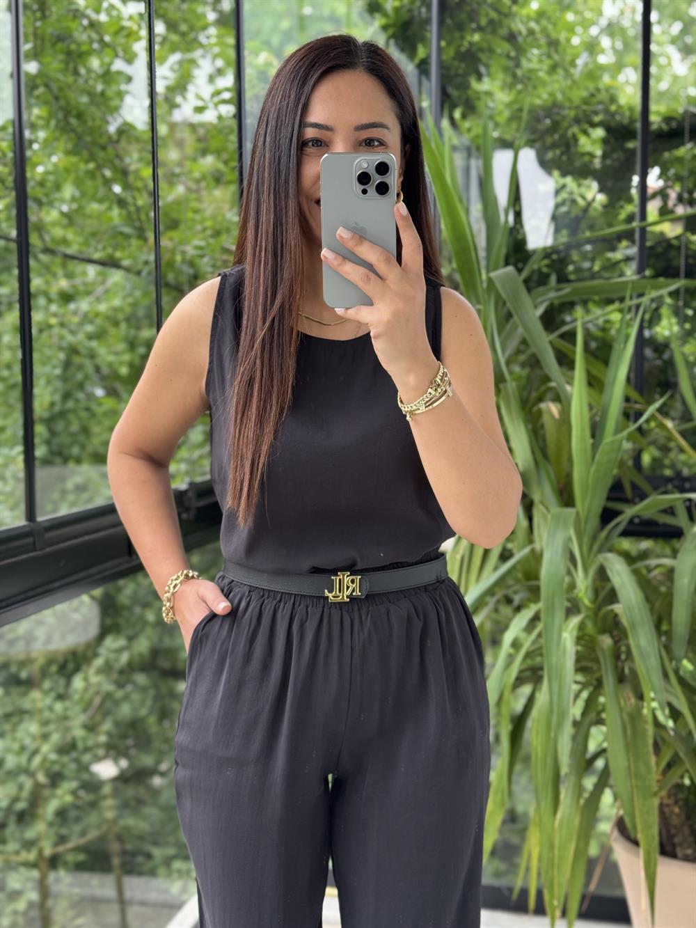 Sıfır Kol Tensel Takım Siyah