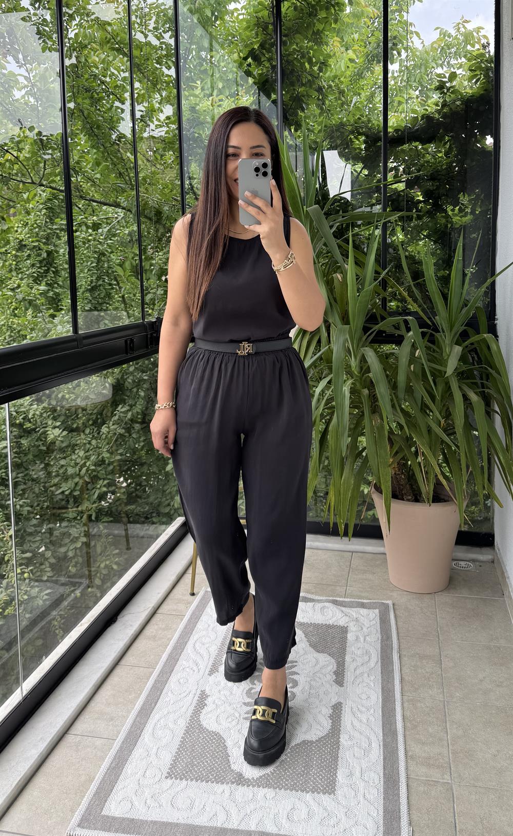 Sıfır Kol Tensel Takım Siyah