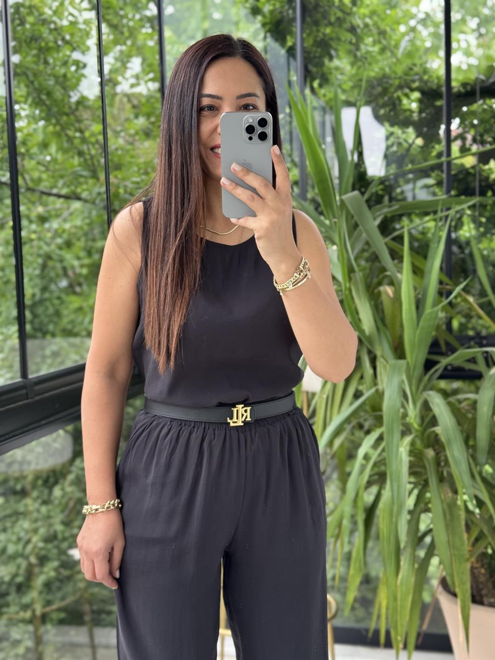 Sıfır Kol Tensel Takım Siyah