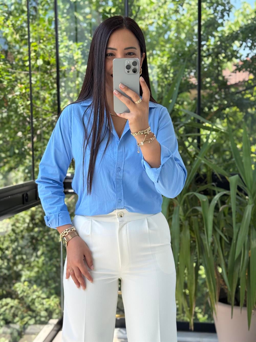 Slimfit Gömlek Mavi