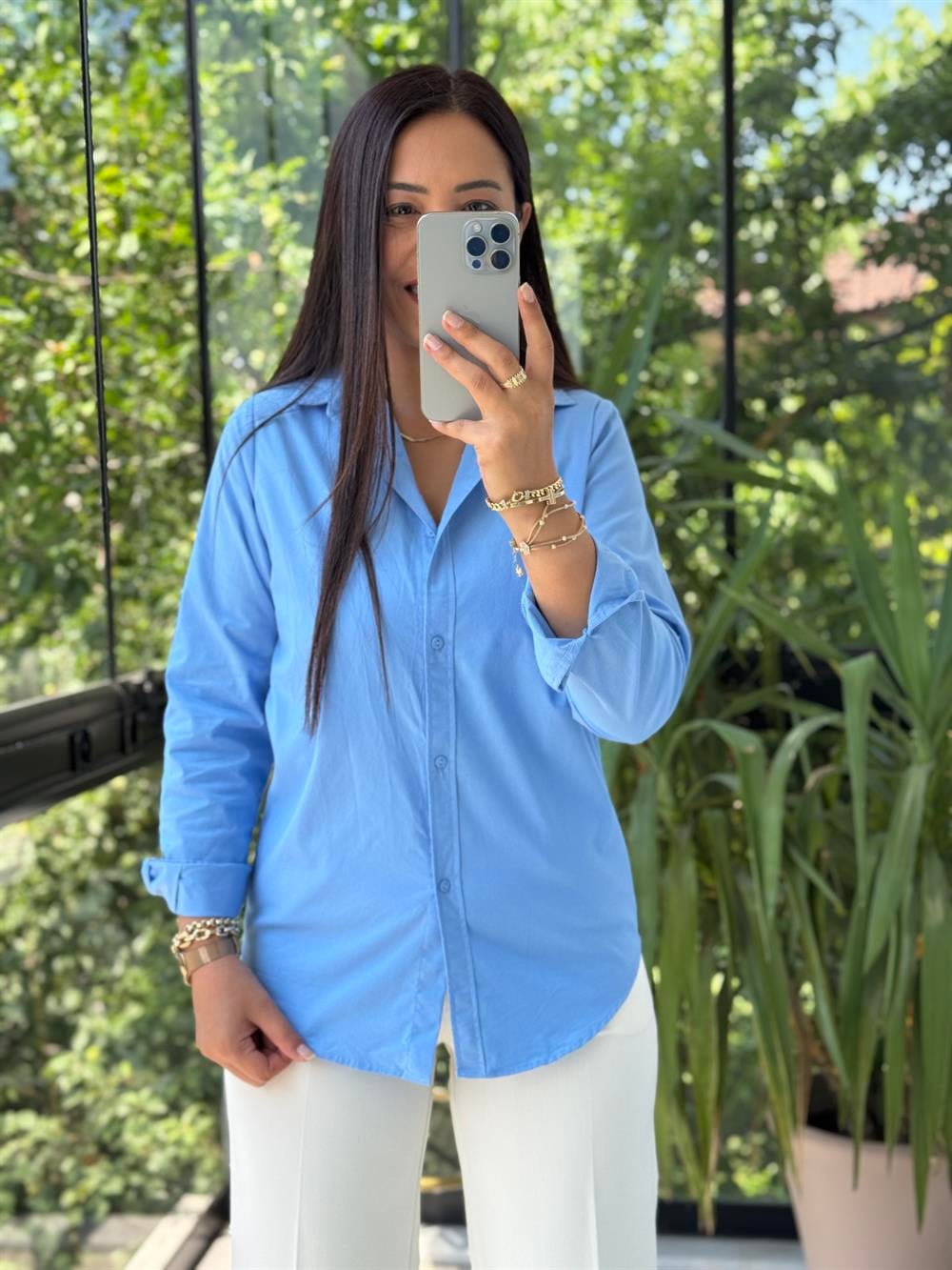 Slimfit Gömlek Mavi