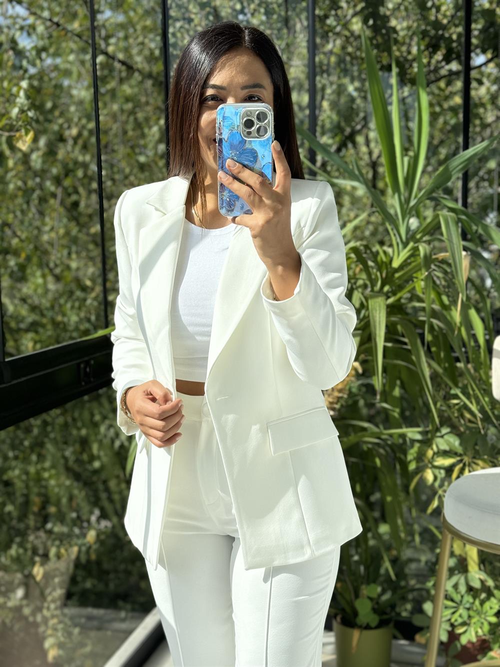 Takım Elbise Kırık Beyaz