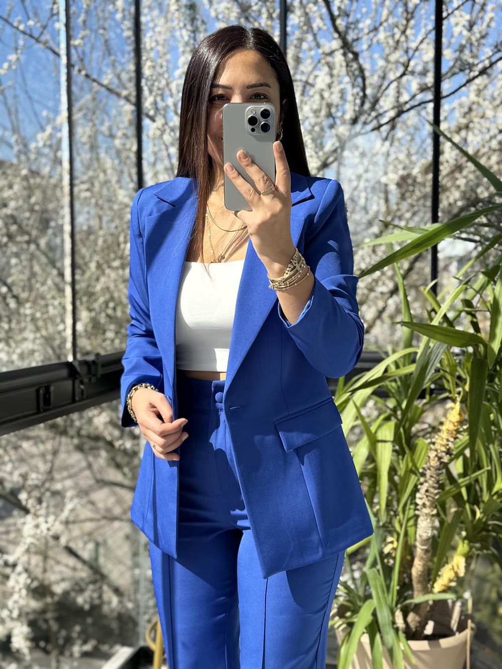 Takım Elbise Sax Mavi