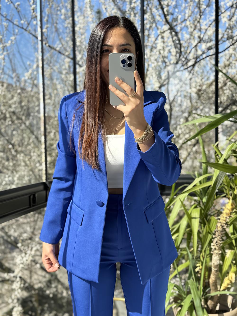 Takım Elbise Sax Mavi