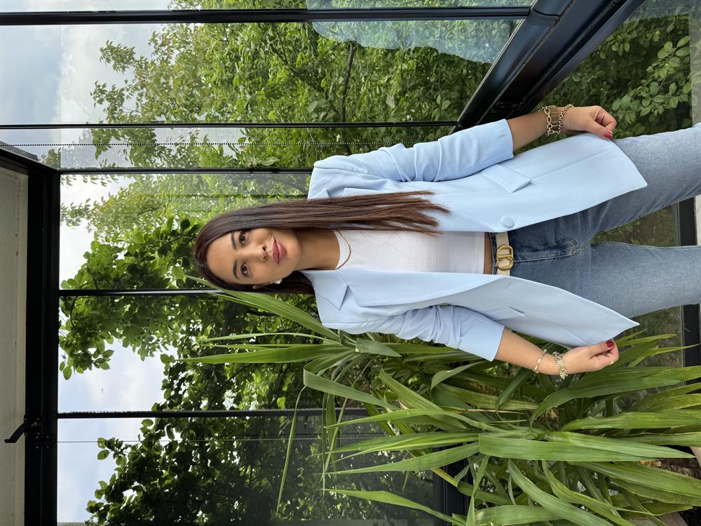 Tek Düğme Blazer Ceket Bebe Mavi