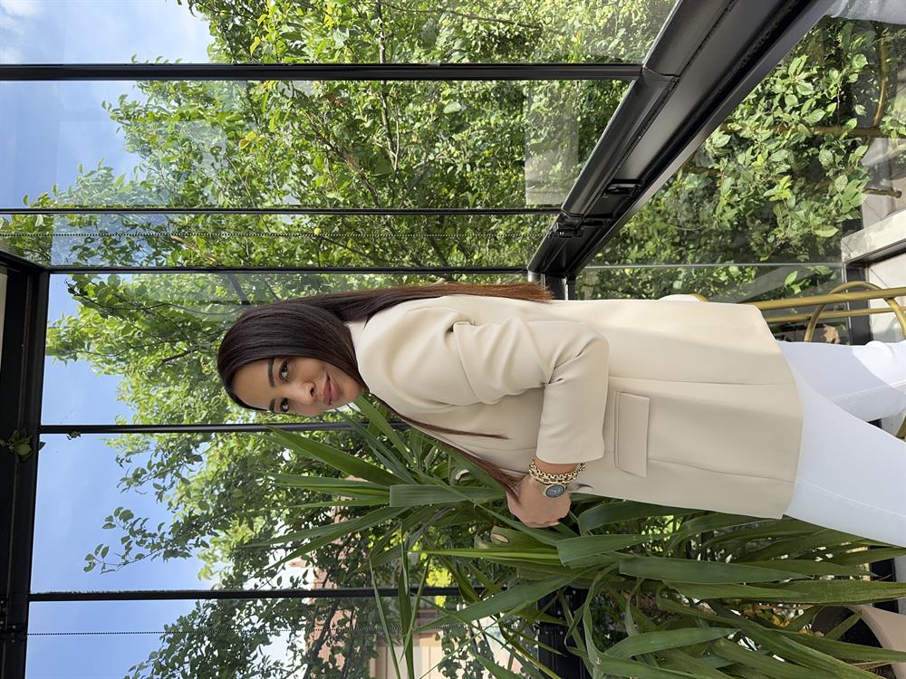 Tek Düğme Blazer Ceket Bej