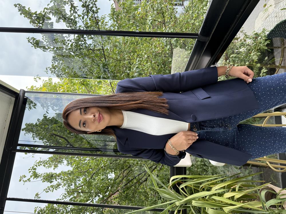 Tek Düğme Blazer Ceket Lacivert