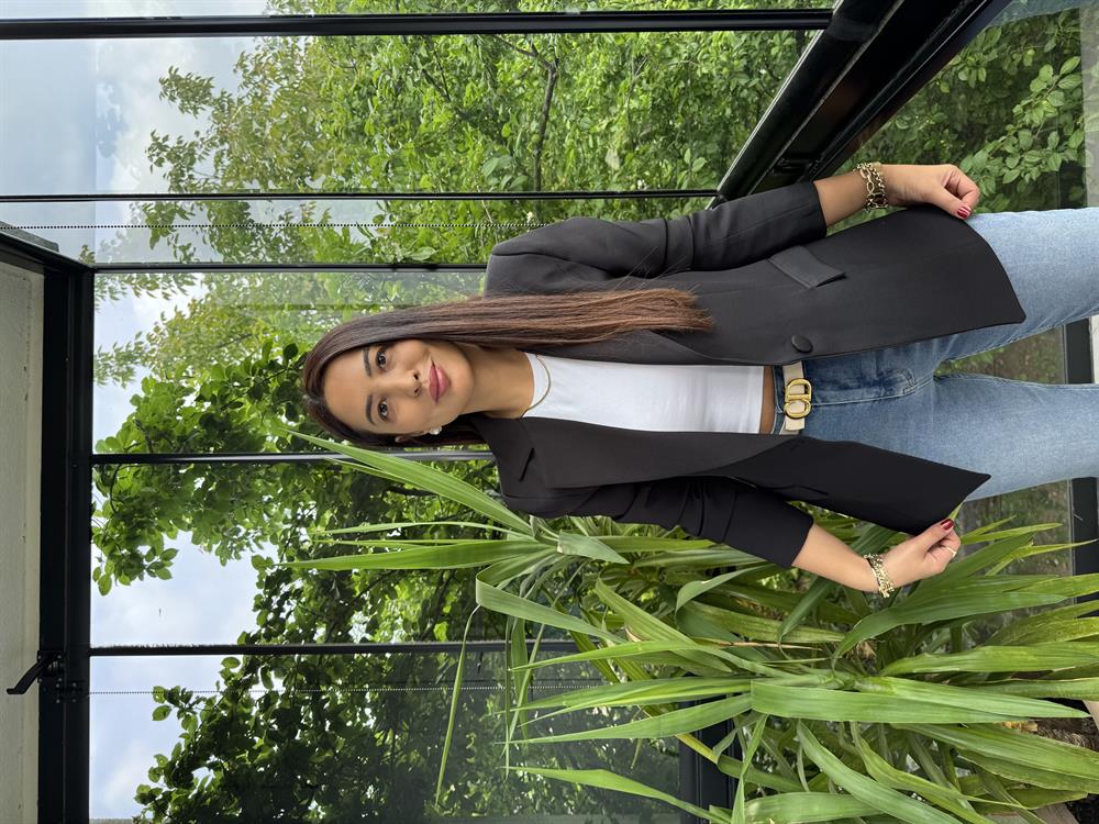 Tek Düğme Blazer Ceket Siyah