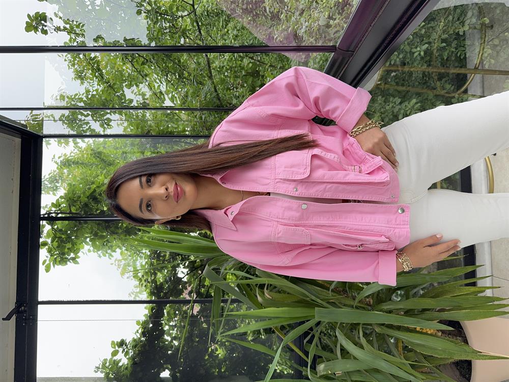 Toka Detay Ceket Pembe