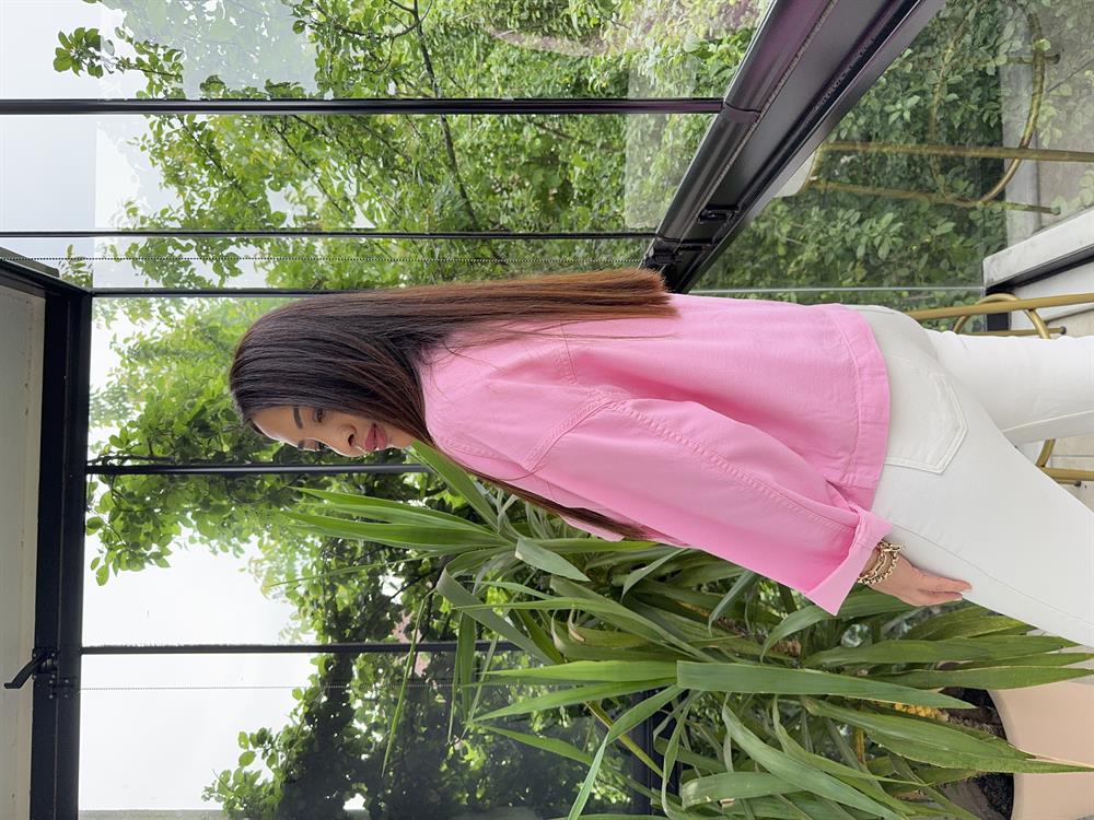 Toka Detay Ceket Pembe