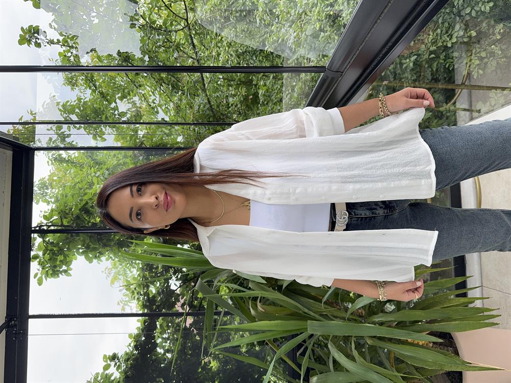 Transparan Gömlek Beyaz