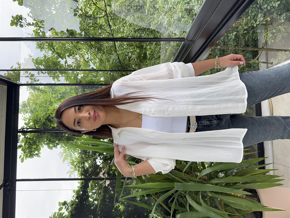 Transparan Gömlek Beyaz