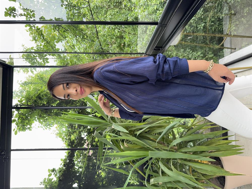 Transparan Gömlek Lacivert