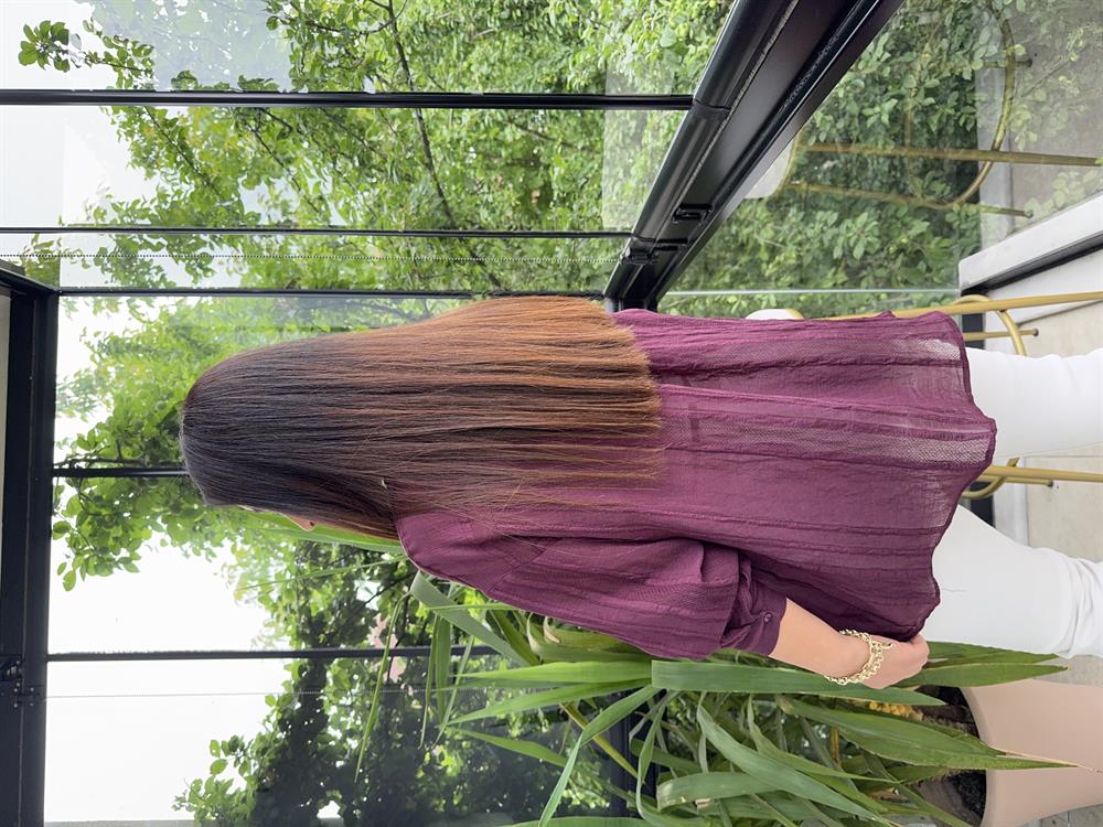 Transparan Gömlek Mürdüm