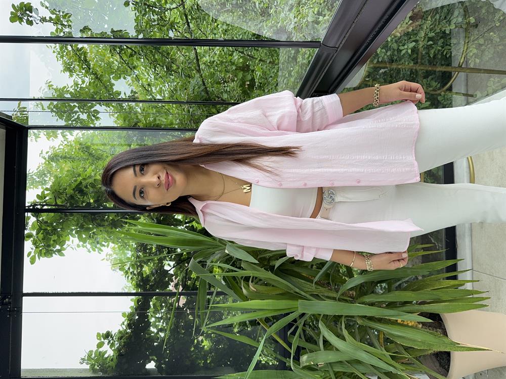 Transparan Gömlek Pembe