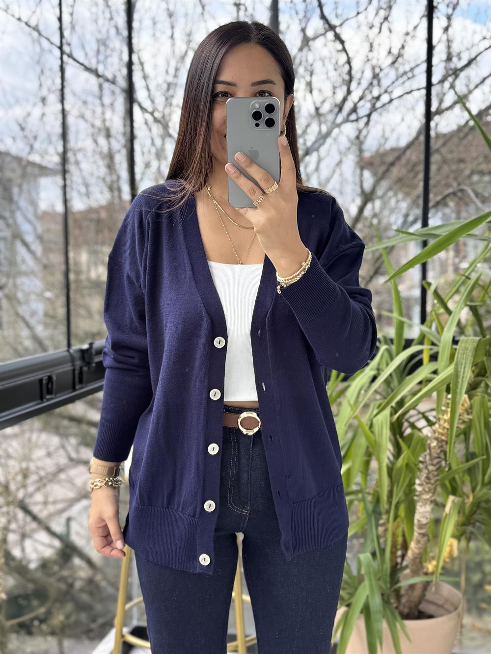 Triko Hırka Lacivert