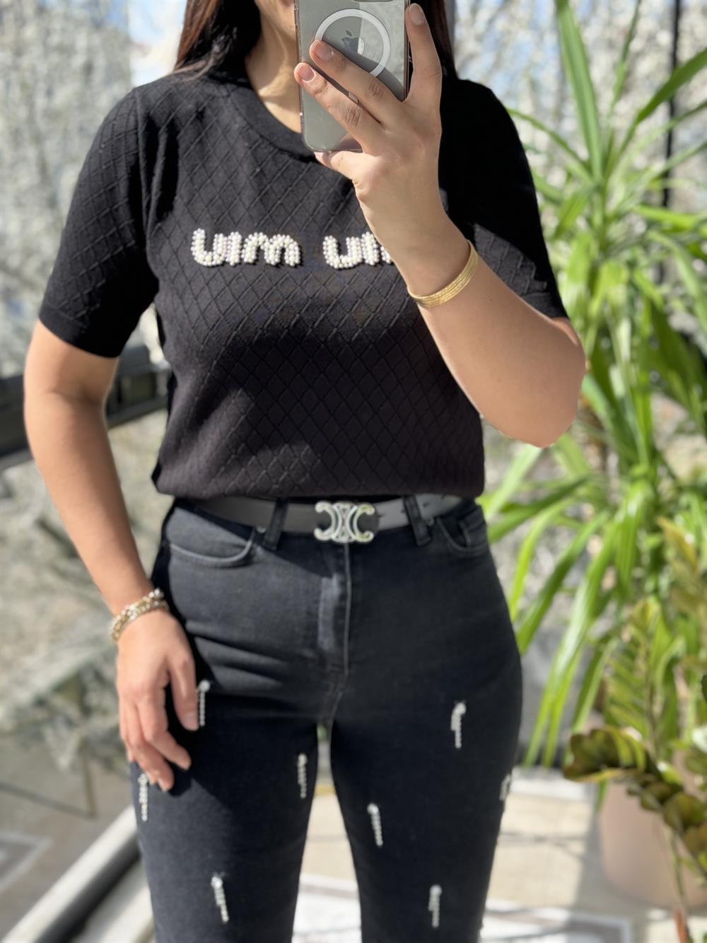 Miu Miu Triko Kazak Siyah