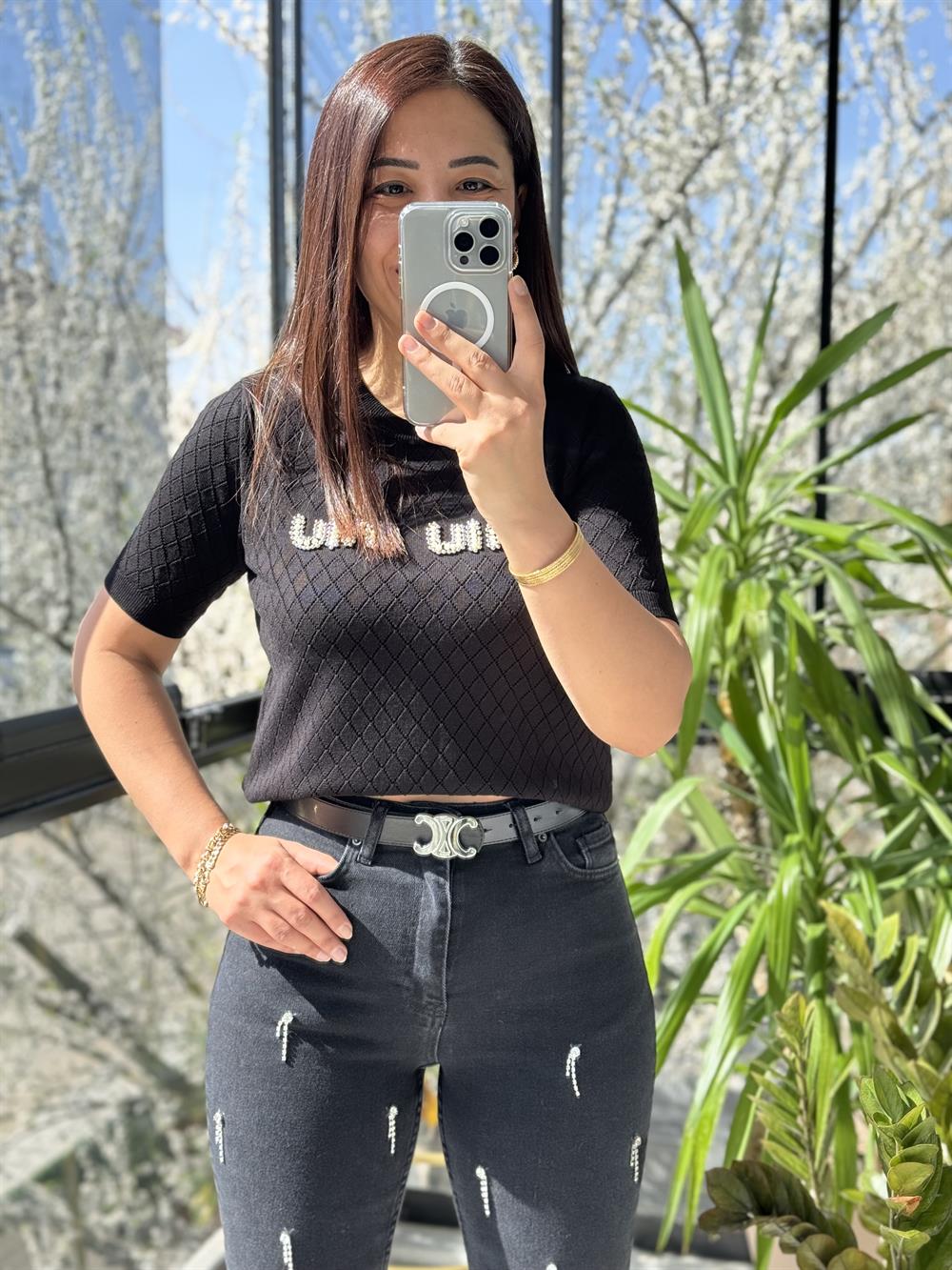 Miu Miu Triko Kazak Siyah