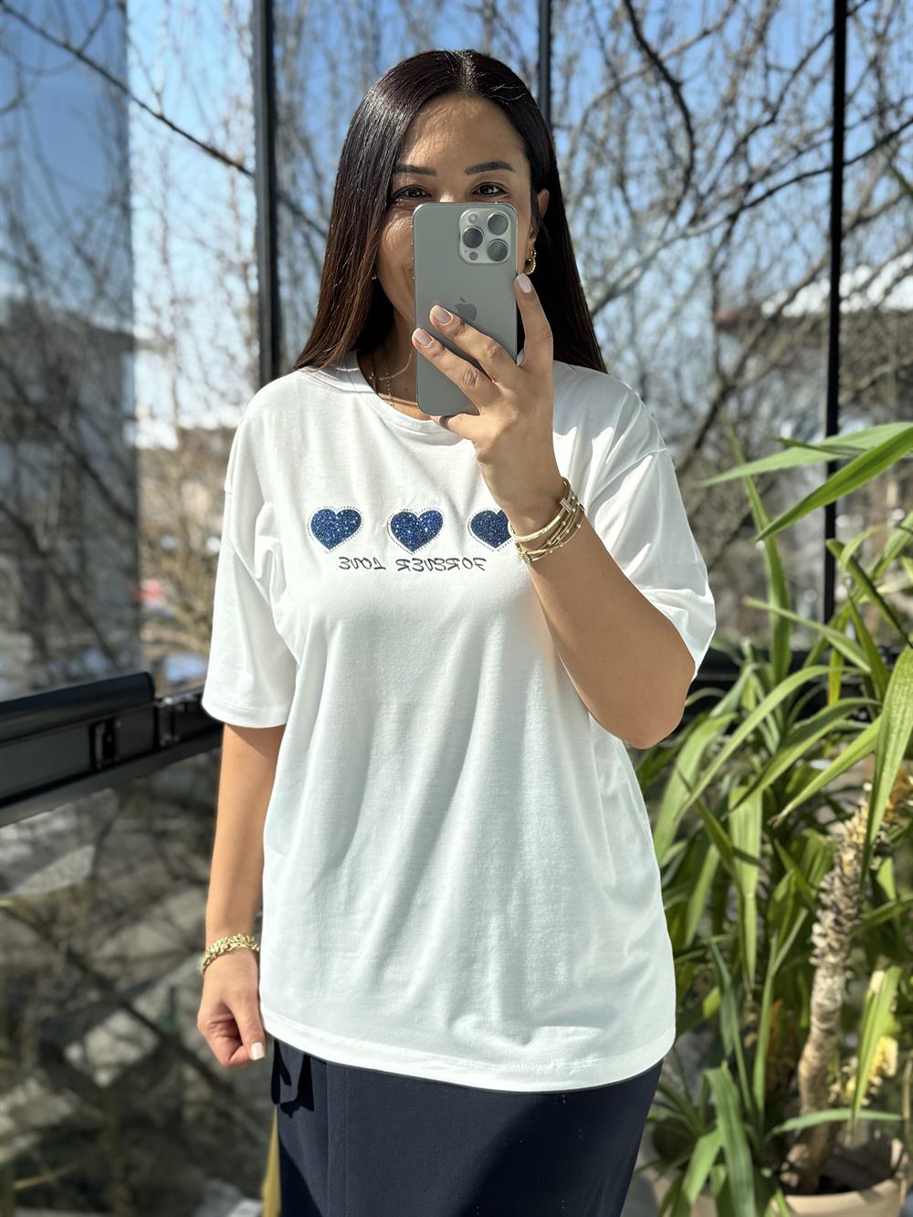 Üç Kalpli Tişört Lacivert