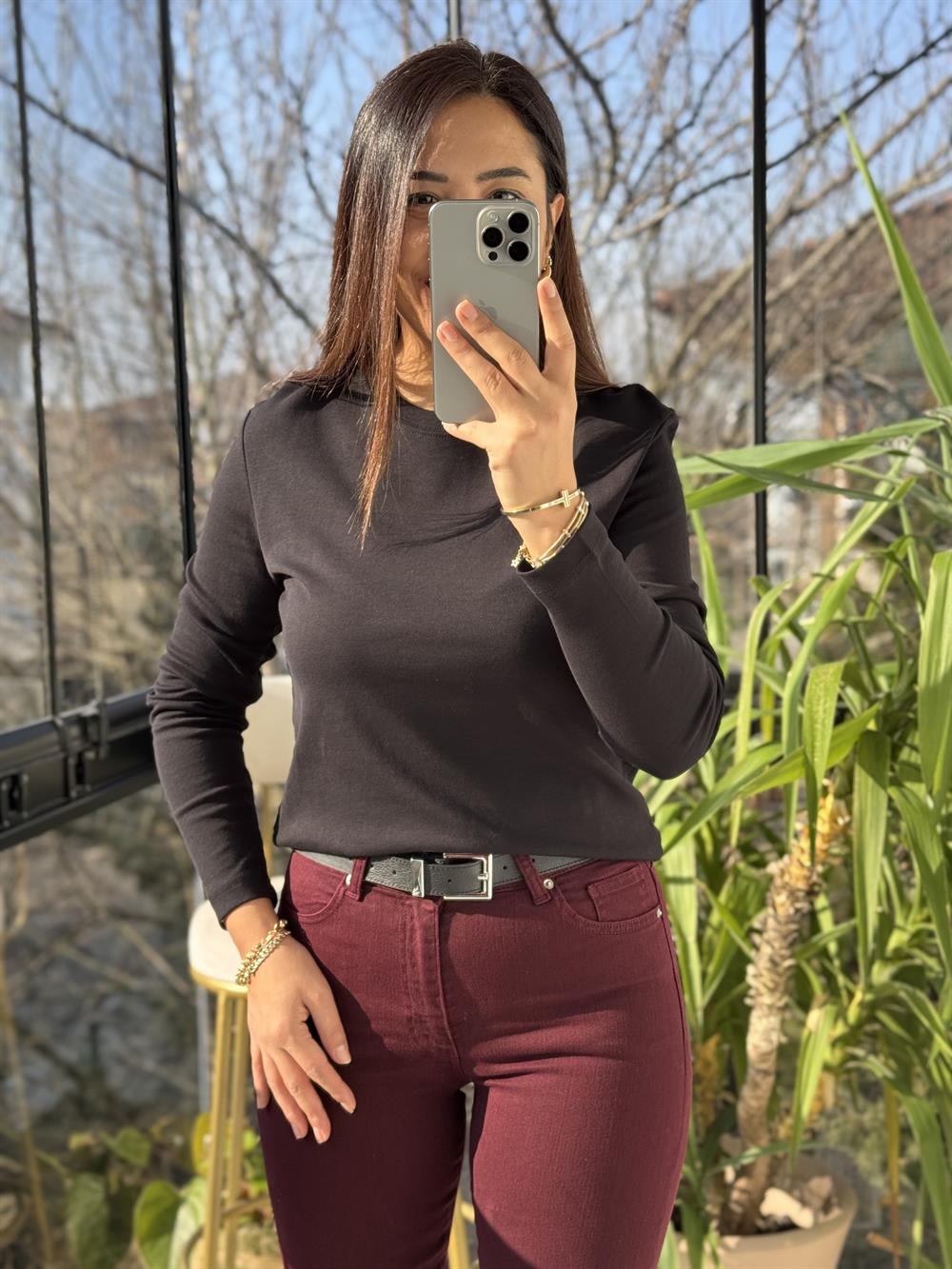 Uzun Kol Penye Siyah