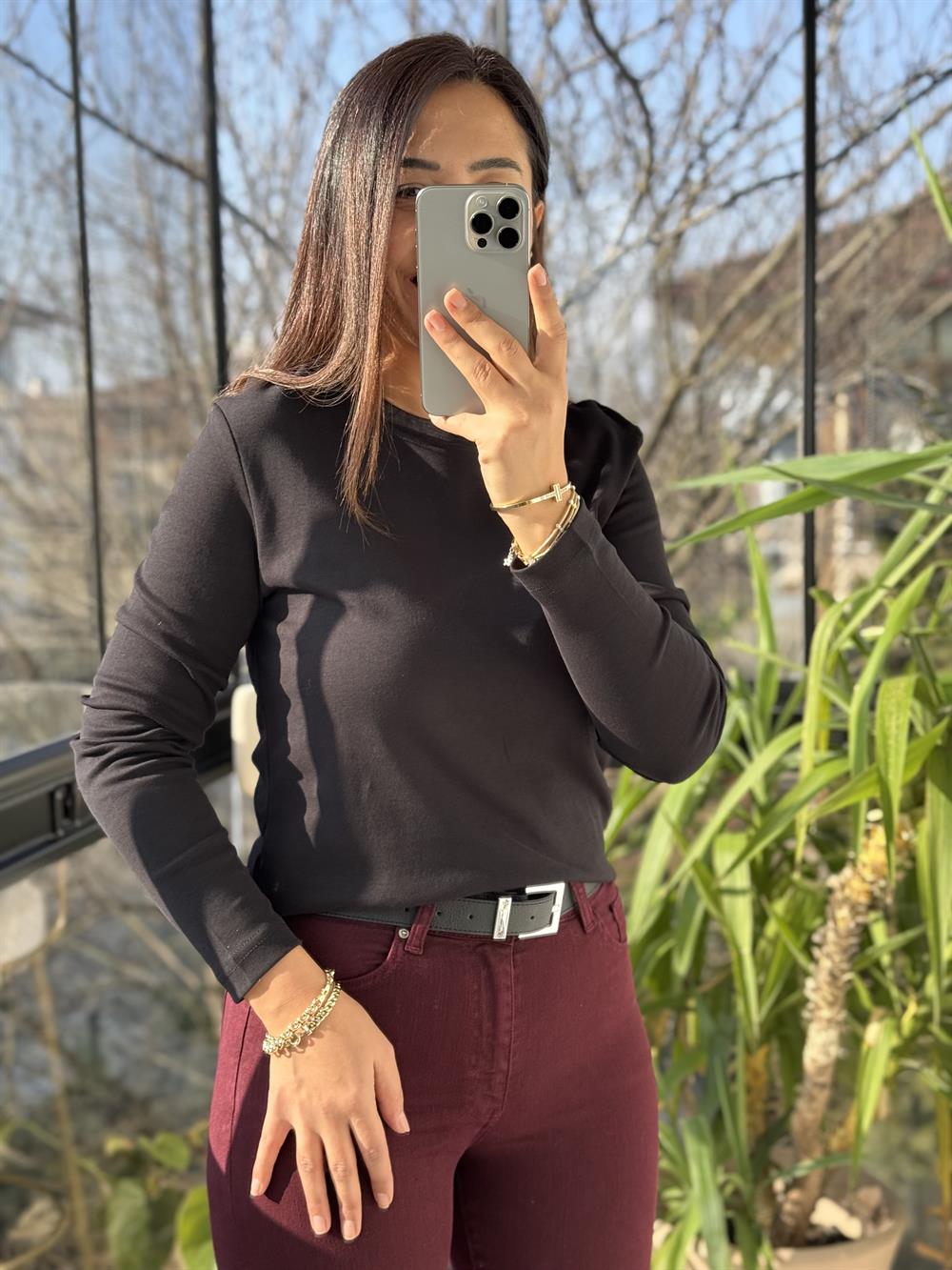 Uzun Kol Penye Siyah