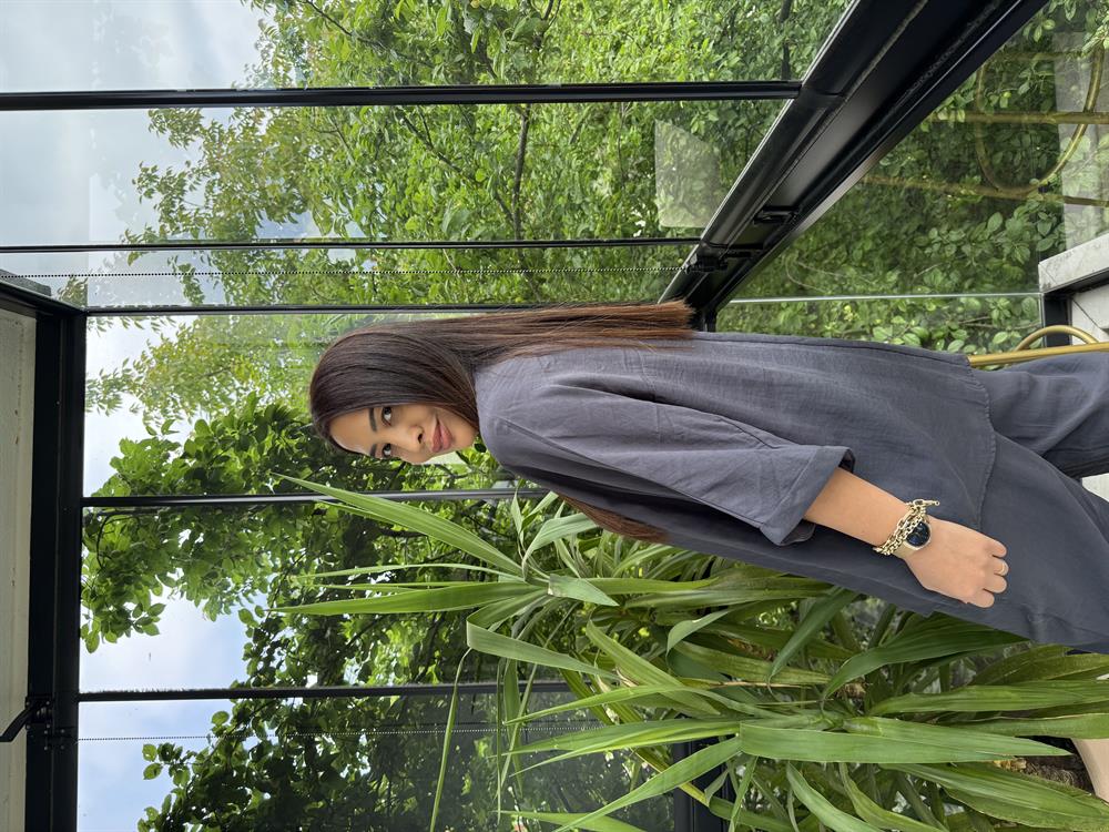 V Yaka Oversize Tensel Takım Antrasit