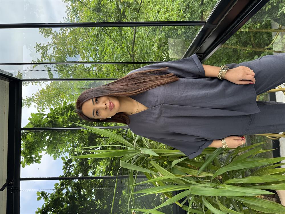 V Yaka Oversize Tensel Takım Antrasit