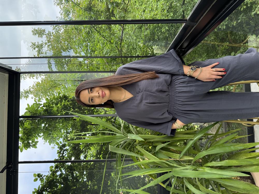 V Yaka Oversize Tensel Takım Antrasit