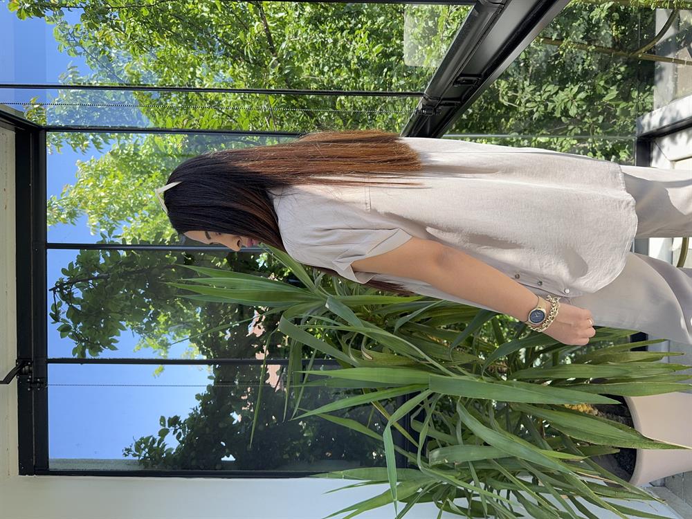 Yanları Çıtçıtlı Tensel Takım Bej