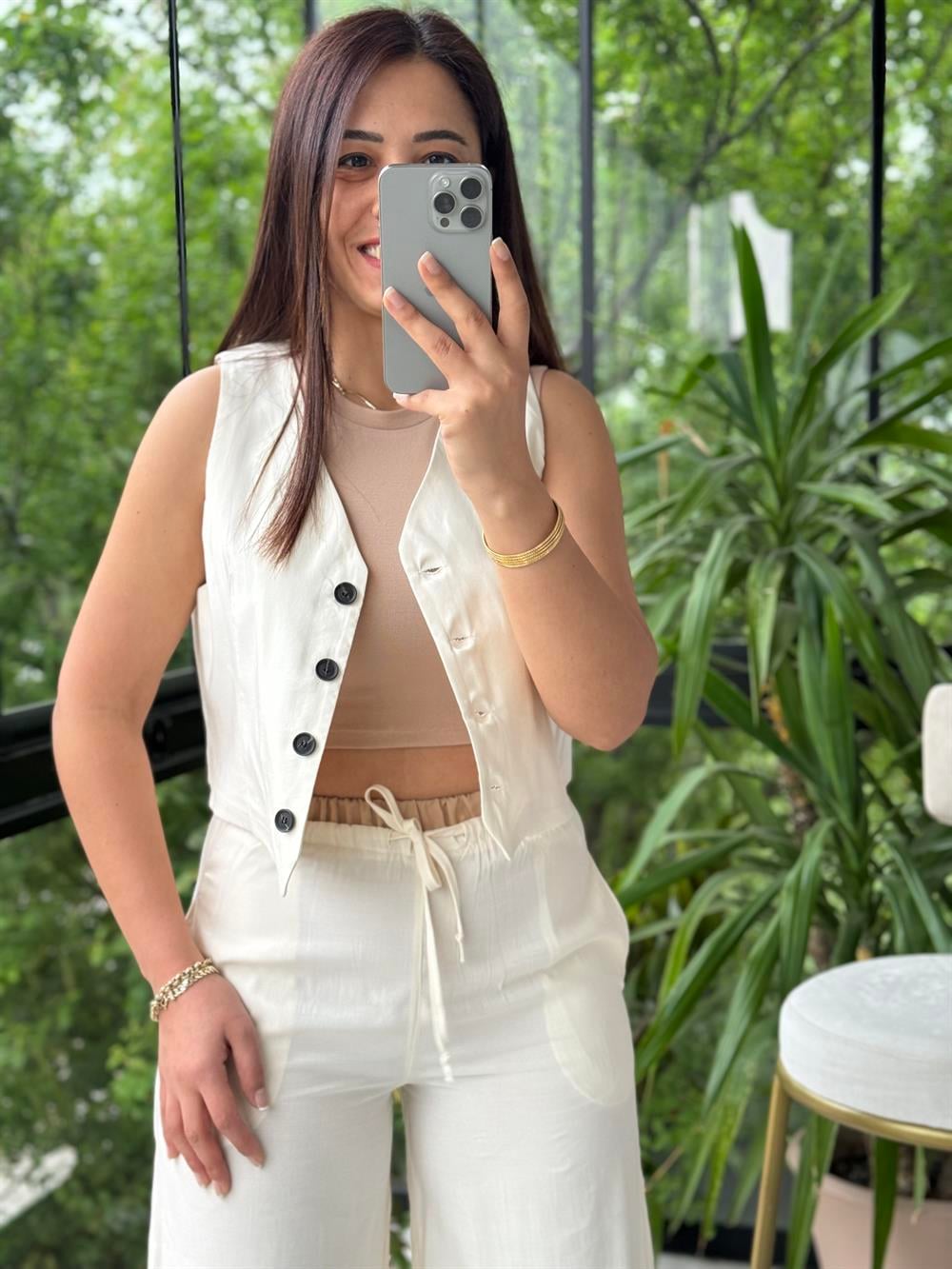 Yelek Pantolon Takım Taş