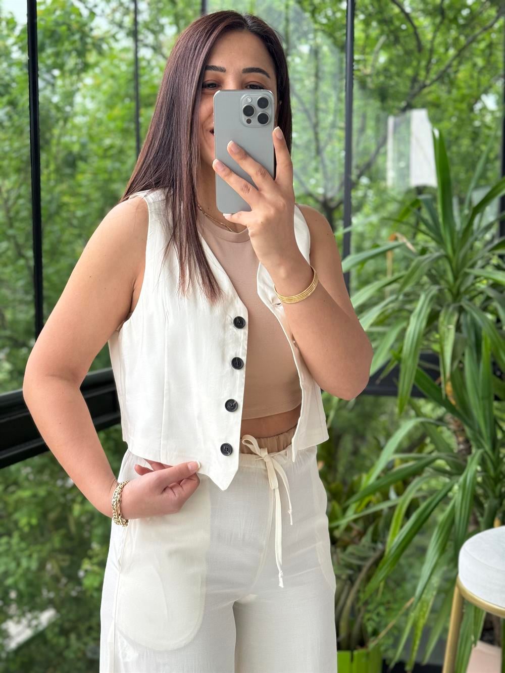 Yelek Pantolon Takım Taş