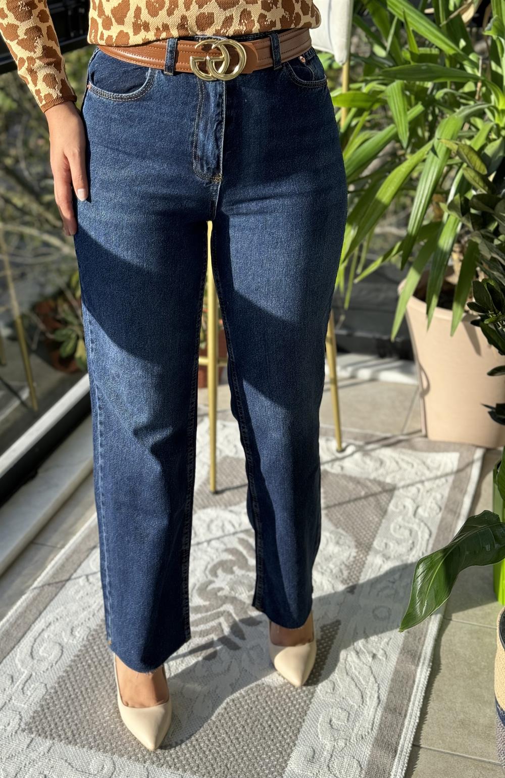 Zra Kesik Paça Jean Lacivert 