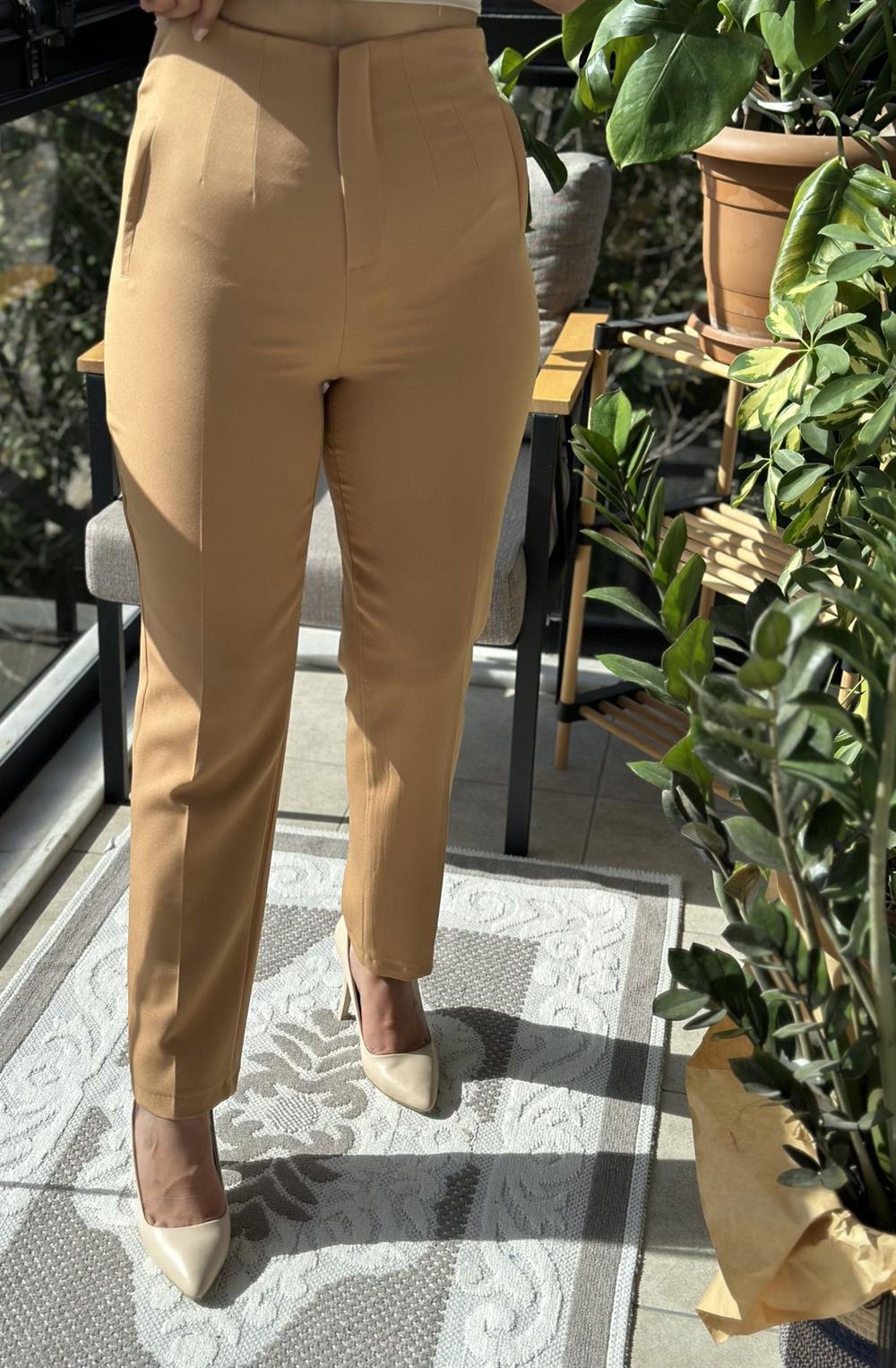 ZRA Model Kumaş Pantolon Karamel