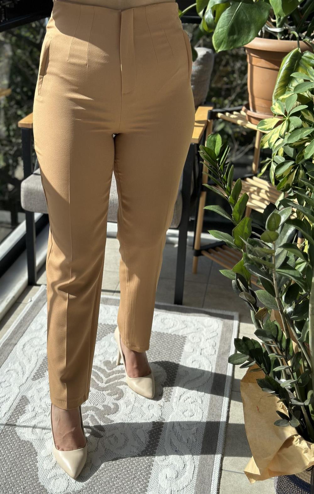 ZRA Model Kumaş Pantolon Karamel