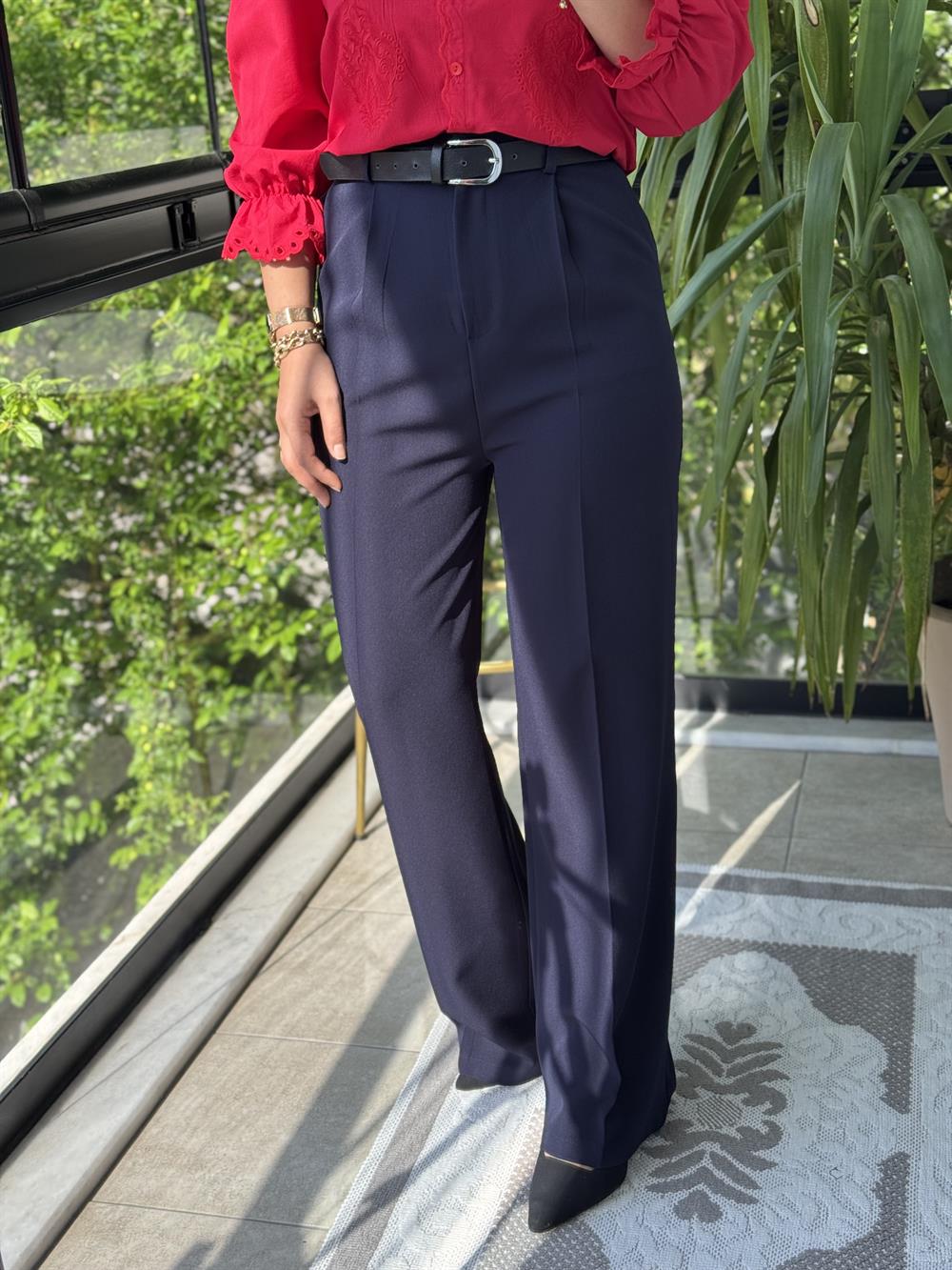 Zra Model Palazzo Pantolon Lacivert