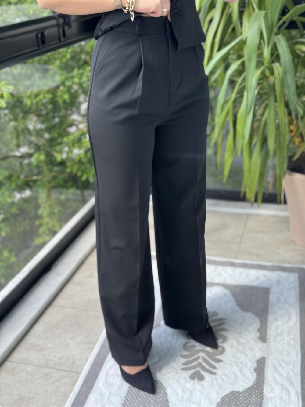 Zra Model Palazzo Pantolon Siyah