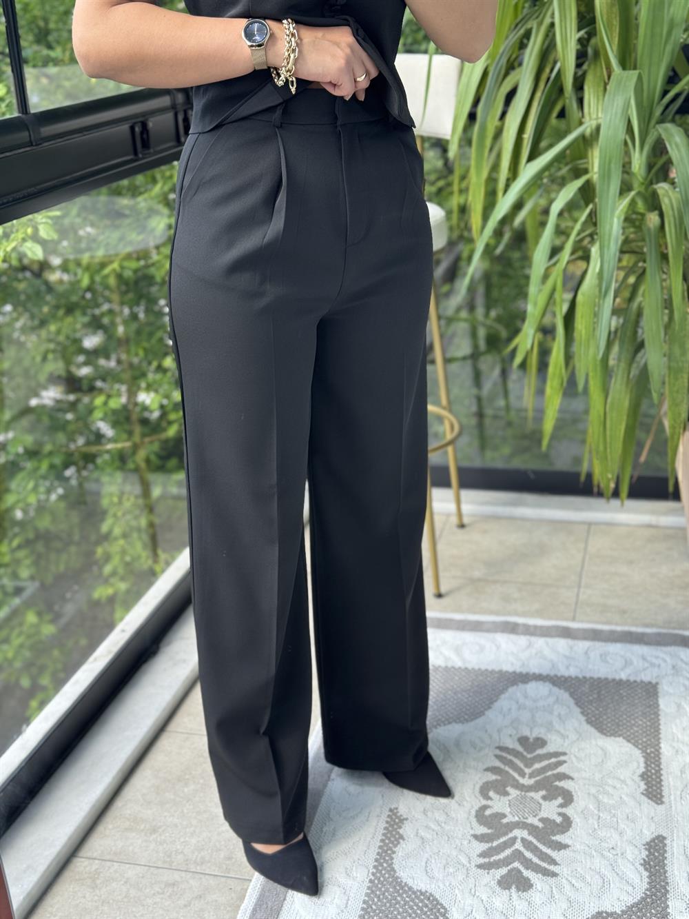 Zra Model Palazzo Pantolon Siyah