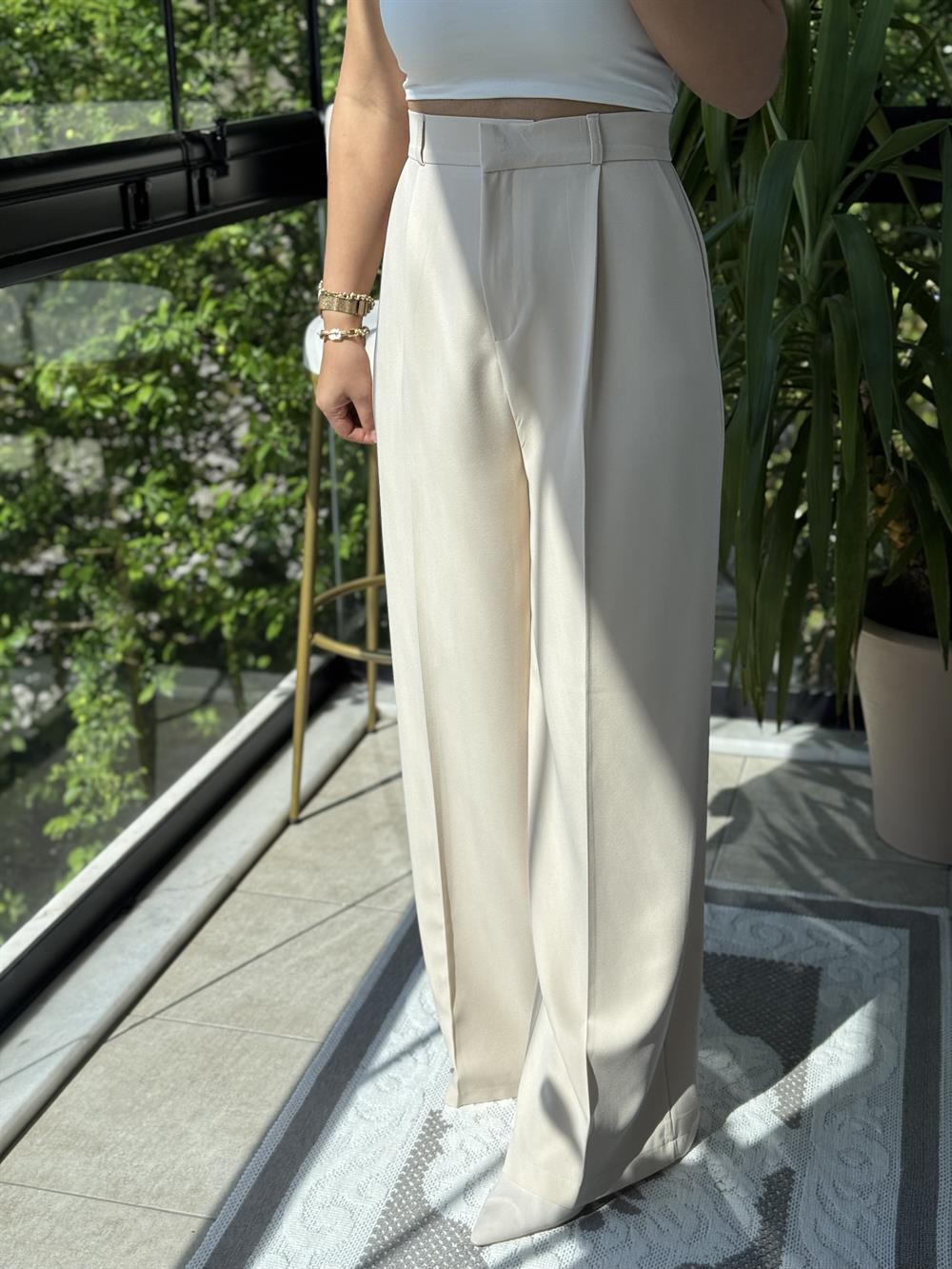 Zra Model Palazzo Pantolon Taş