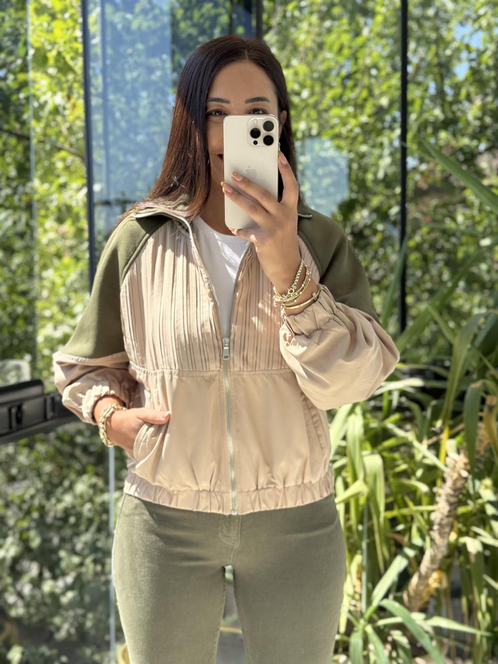 Zra Tasarım Bomber Ceket Bej