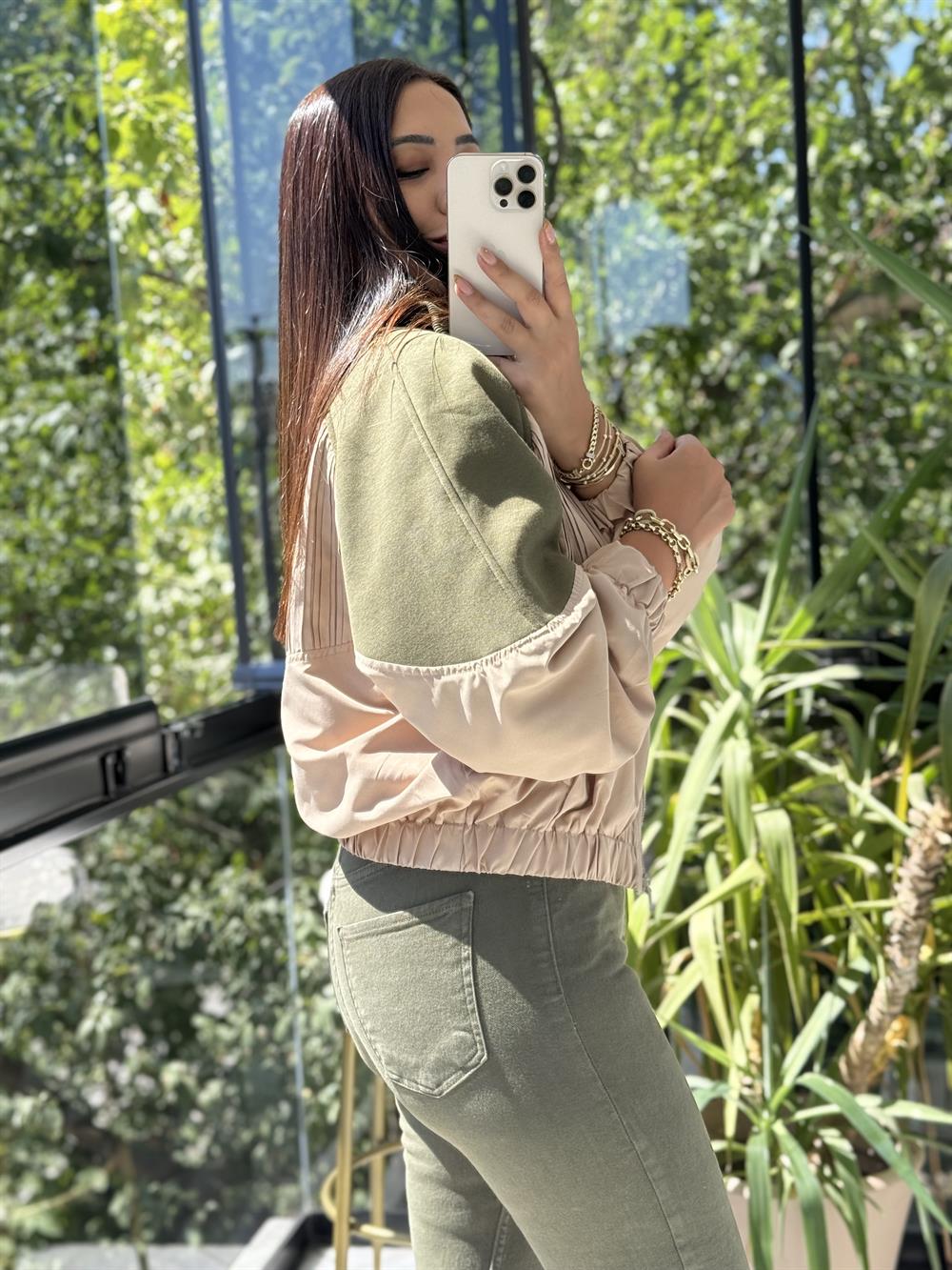 Zra Tasarım Bomber Ceket Bej