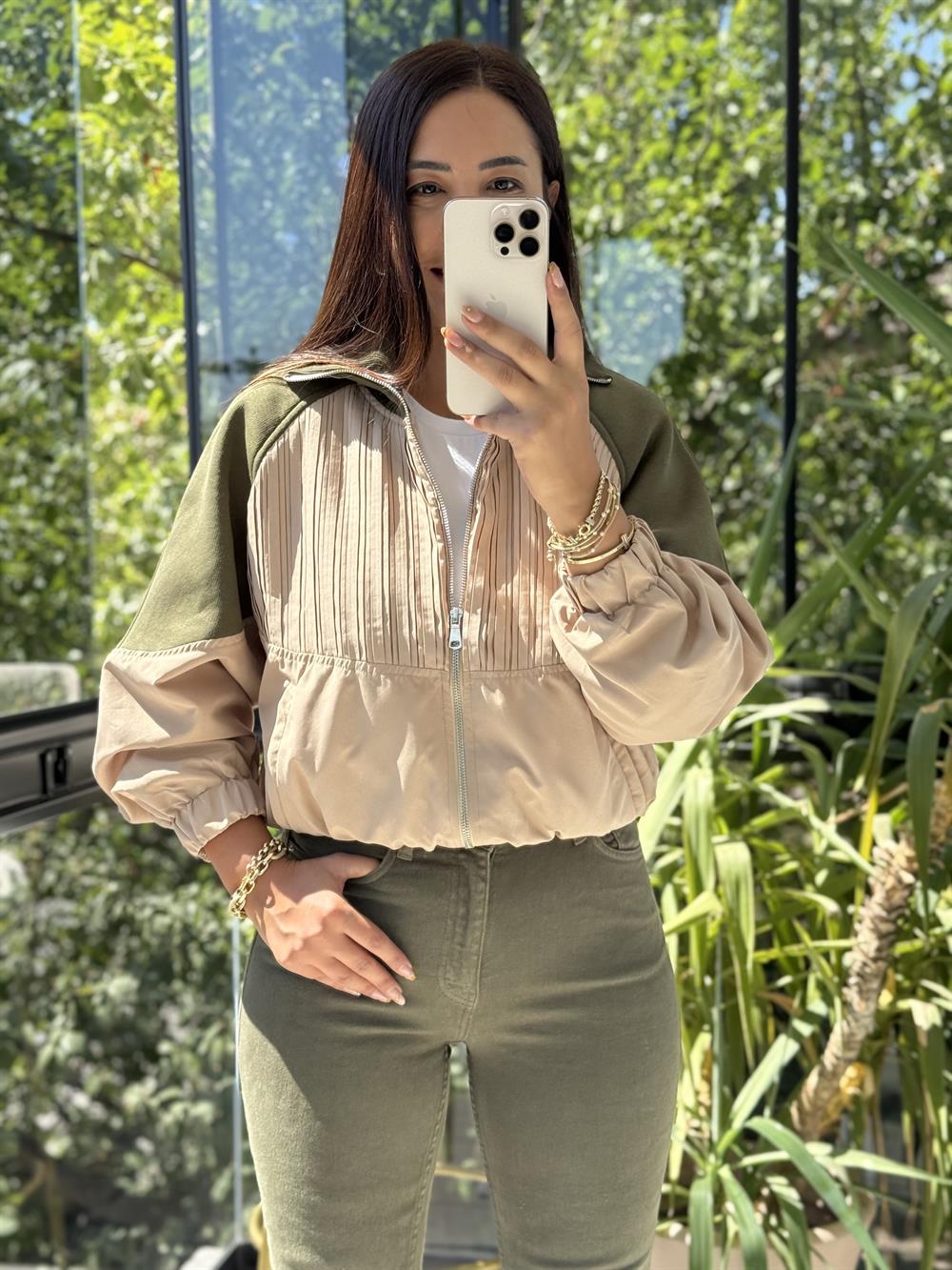 Zra Tasarım Bomber Ceket Bej